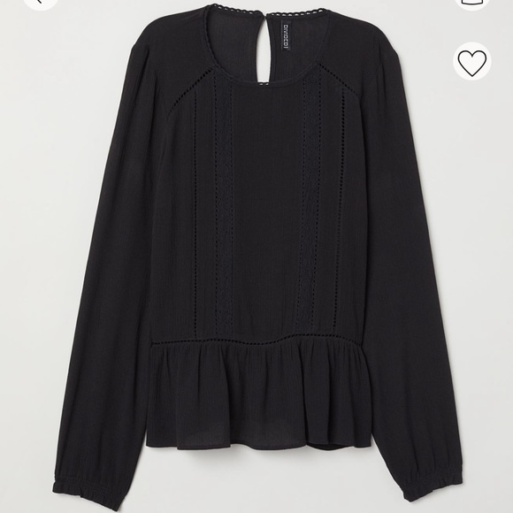 H&M Blouse with Lace Details- Size 10 - Picture 1 of 16